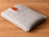 Kindle Paperwhite, Kindle Fire, Sleeve -  Gray Felt & Brown Leather Strap by byrd & belle
