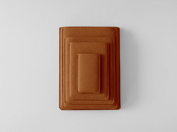 Felt Sleeve for iPad in Brick