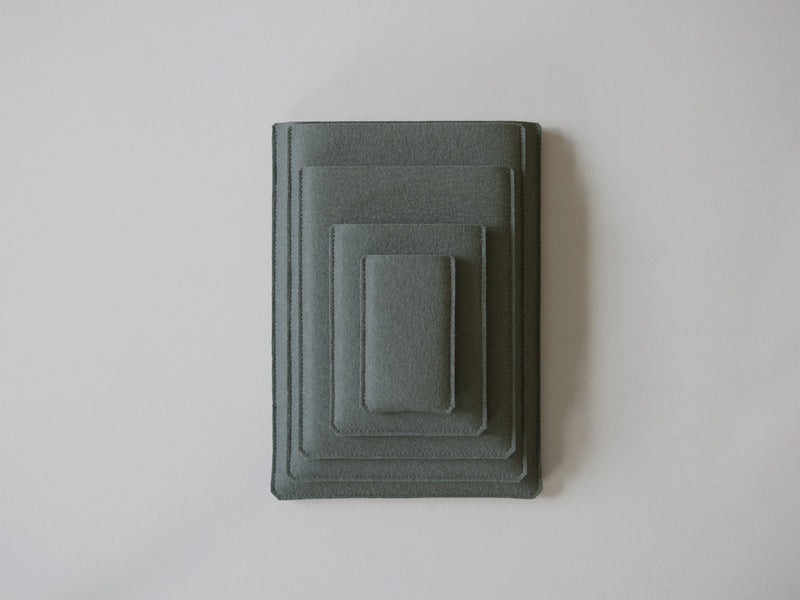 Felt Sleeve for iPad in Gunmetal