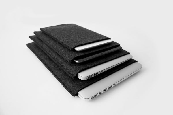 Felt Sleeve for Kindle in Charcoal